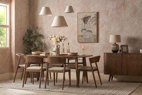 Meava Dark Ash Dining Table