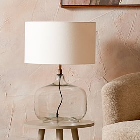 Radley Clear Glass Round Table Lamp Base