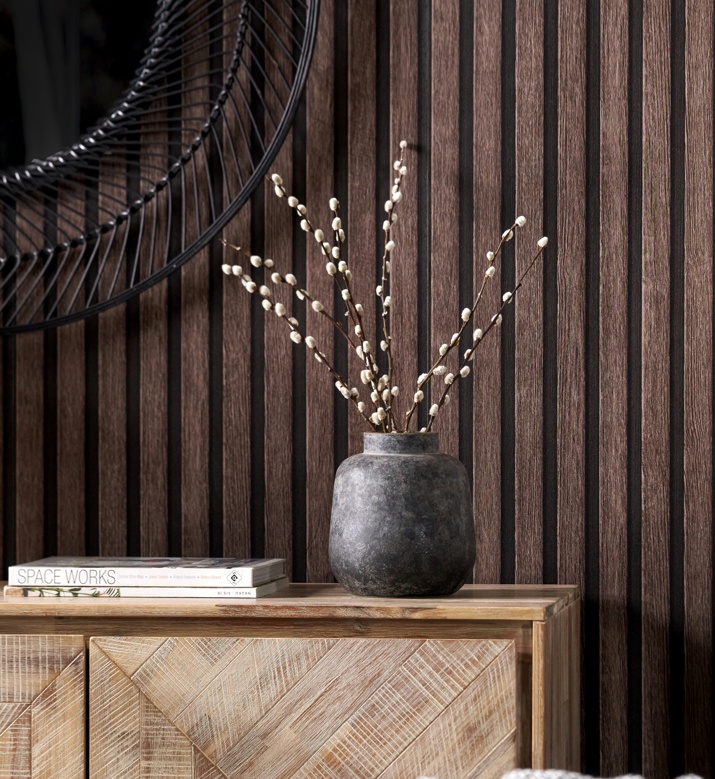 Lois Textured Volcanic Effect Grey Stoneware Vase