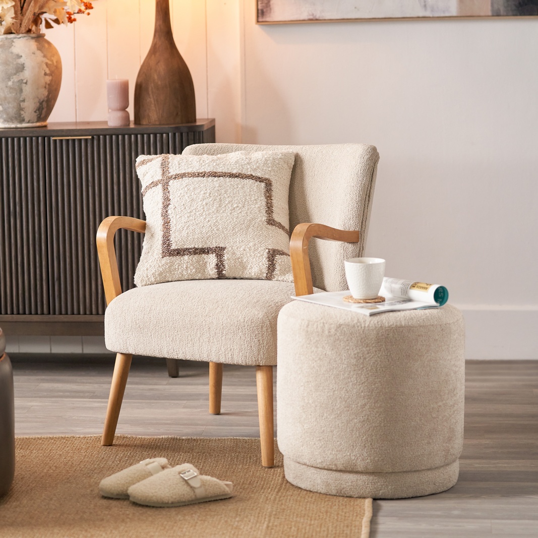 Osilo Taupe Teddy Accent Chair
