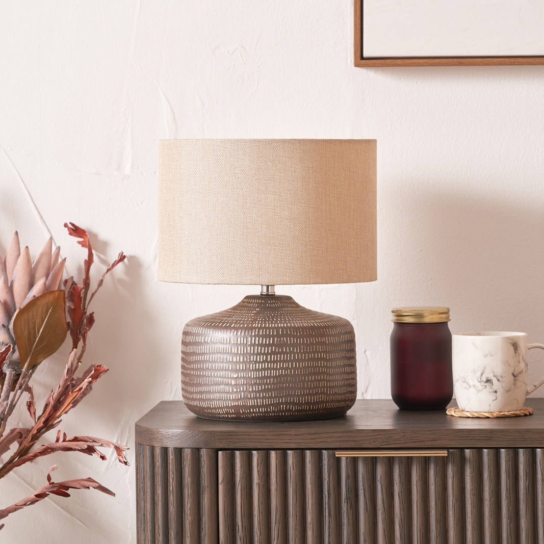 Kehlani Brown Ceramic Table Lamp