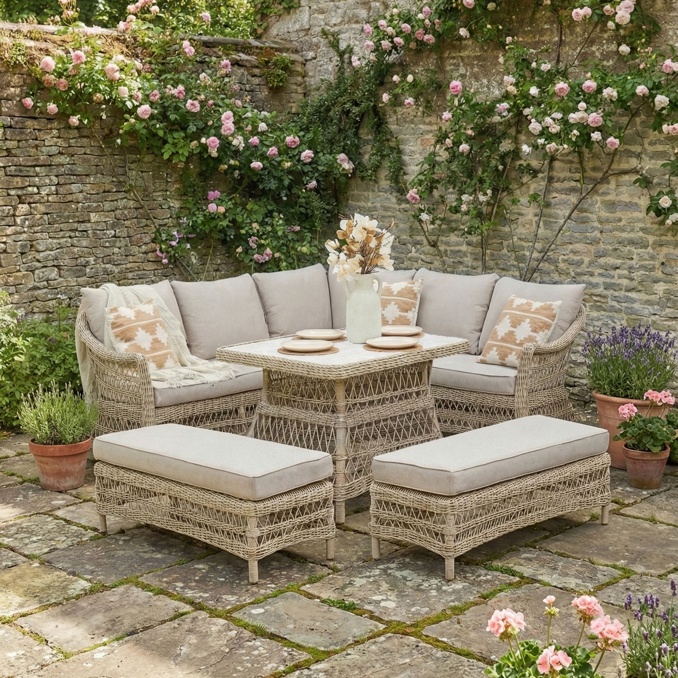 Palmi Woven Outdoor Corner Seating Set