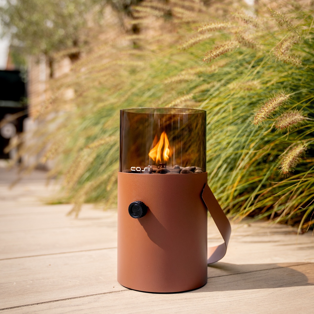 Cosiscoop Mocha Brown and Smoked Fire Lantern