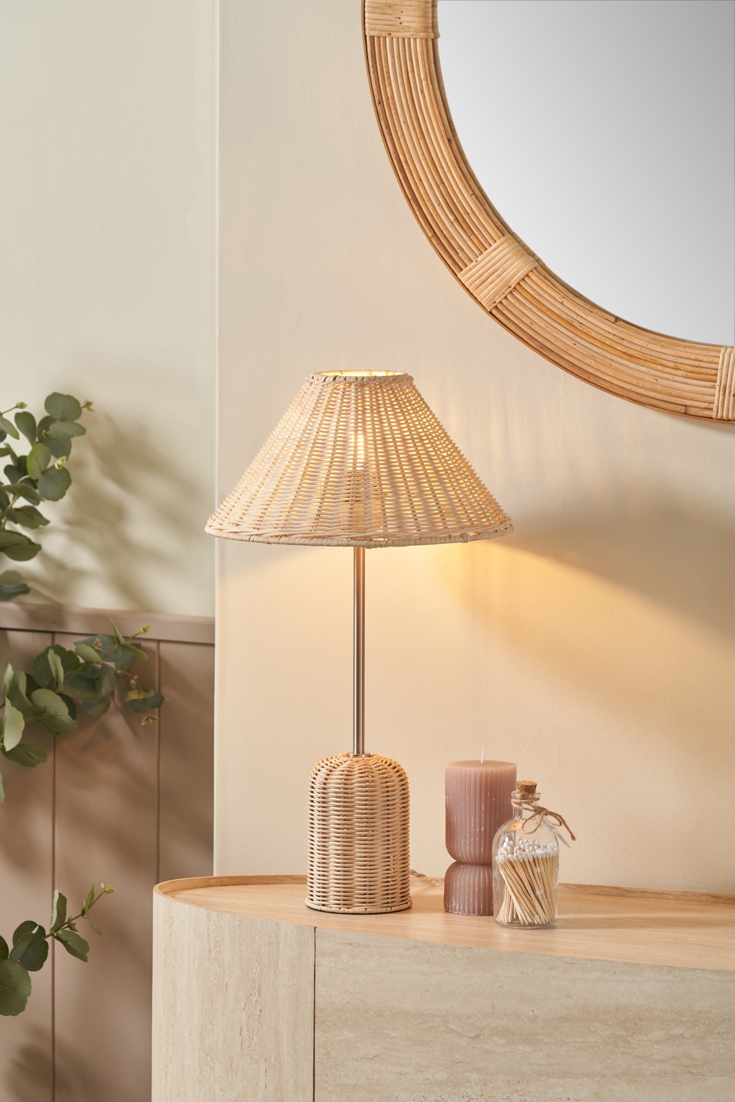 Halia Rattan Base and Shade Table Lamp