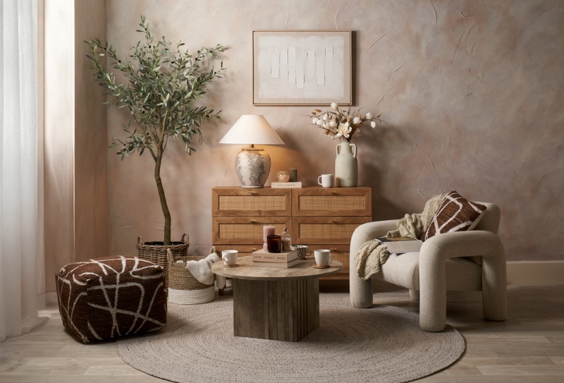 Arezzo White Fabric Chair