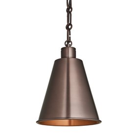 Industville, Albany Chain Funnel Pendant Light   8 Inch  Bronze Holder