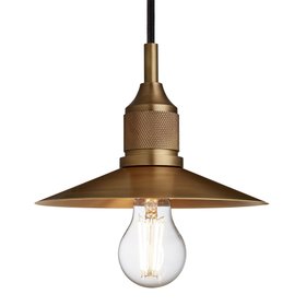 Industville, Noho Slope Pendant Light   12 Inch    Brass   Brass Holder