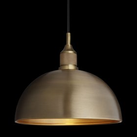 Industville, Noho Dome Pendant Light   12 Inch   Brass Holder