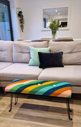 Slim Jim Foldstool Sherbet Stripe Sophie Robinson