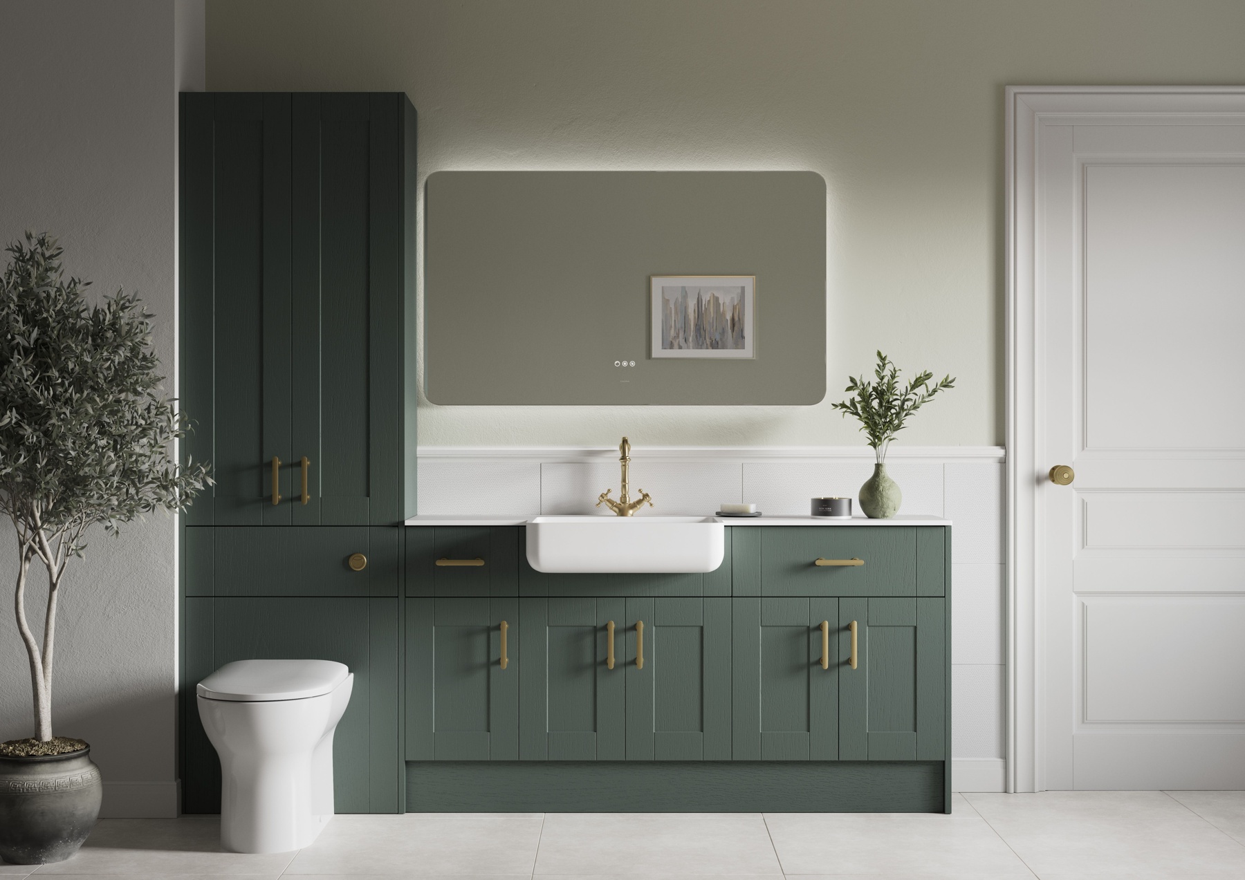 Calypso Bathroom Chiltern Collection In Heritage Green