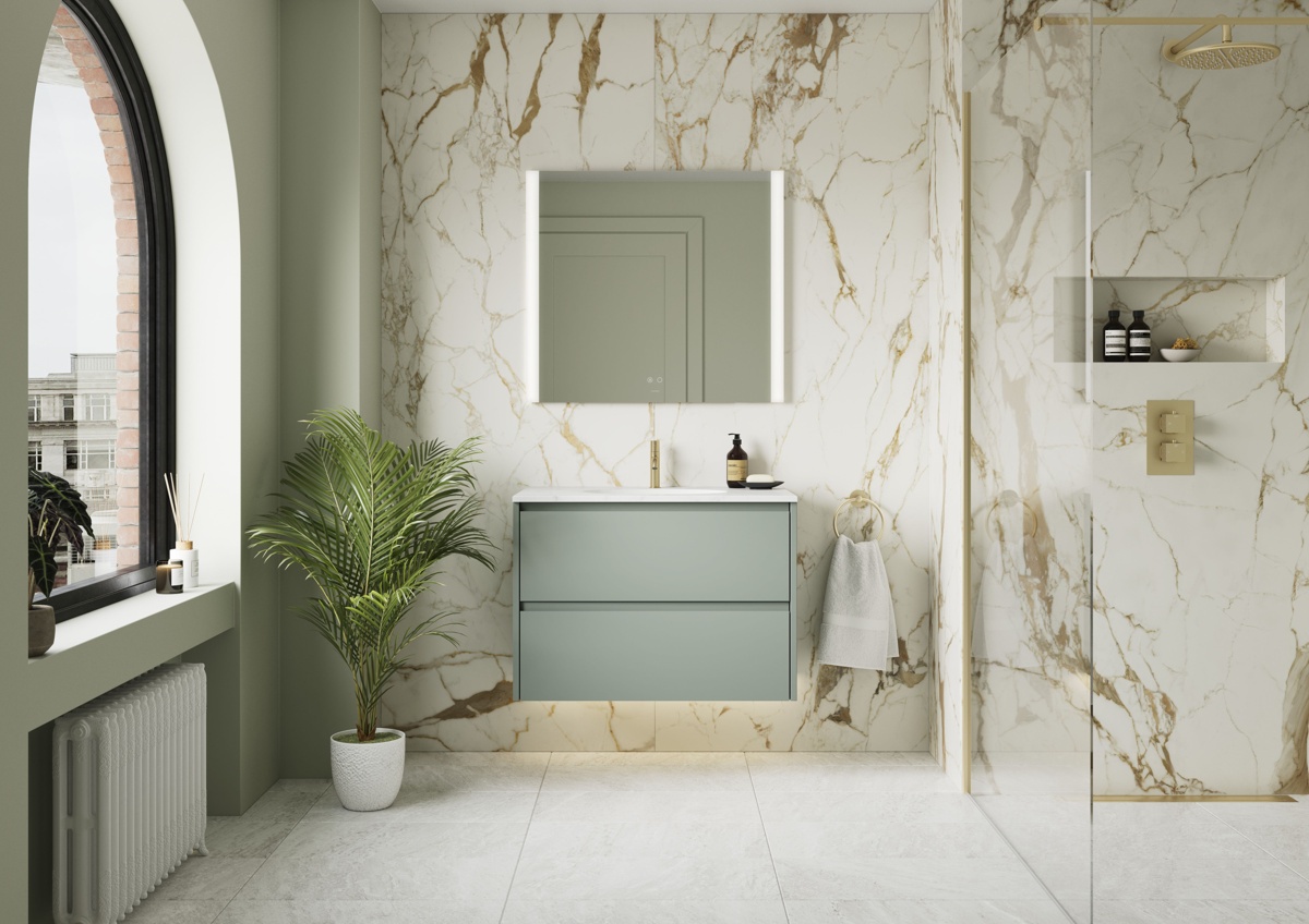 Calypso Bathrooms Selter Collection In Chateau Green