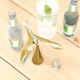 TIPSY BOTTLE OPENER IN BRASS