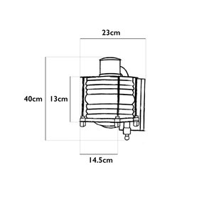 Frome Outdoor Wall Lamp | Rust