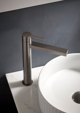 Cohort Cross Tall Basin Mixer Gunmetal Lifestyle 4