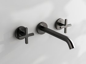 Cohort Cross Wall Mounted Basin Mixer Lifestyle