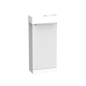 Alto 400 Fluted Cloakroom Vanity Unit - Matt White