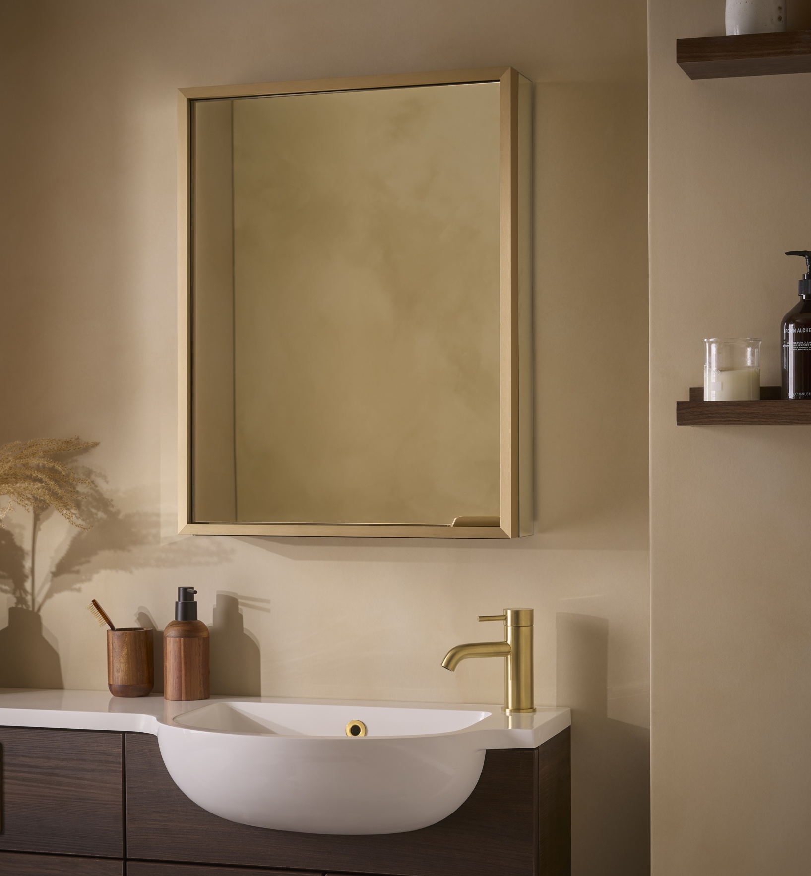 Lucent 1dr 500 X 650 Cabinet Brass Off 24231