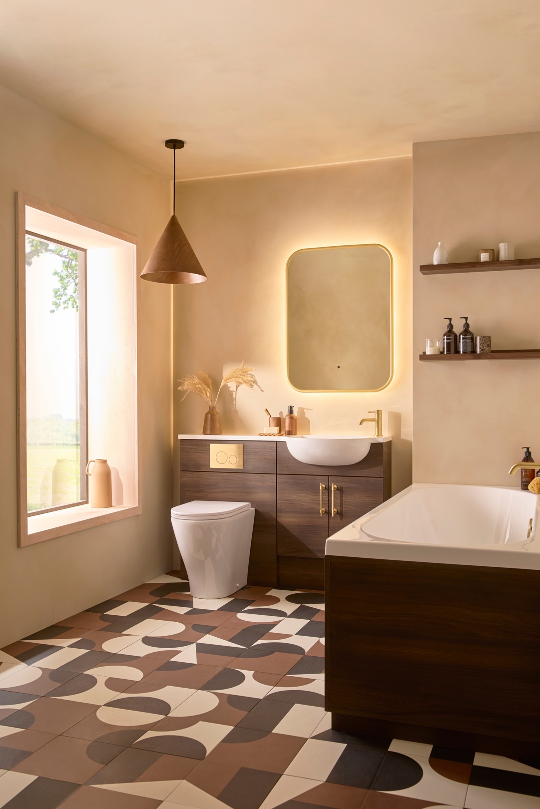 Muse 1200 Fitted Calabrian Walnut Iso Angle 24048