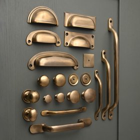 Light Aged Brass Cupboard Handles
