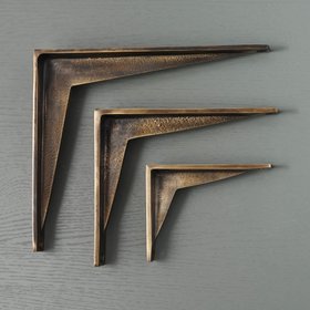Heritage Shelf Bracket | Aged Brass