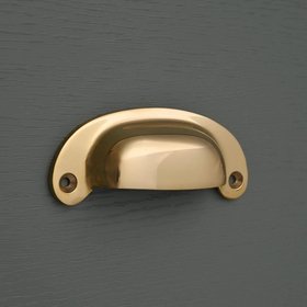 Classic Polished Brass Cupboard Handles - 4" Drawer Pull