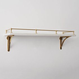 Classic Gallery Shelf Rail | Satin Brass
