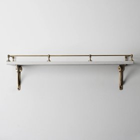 Victorian Gallery Shelf Rail | Aged Brushed Brass