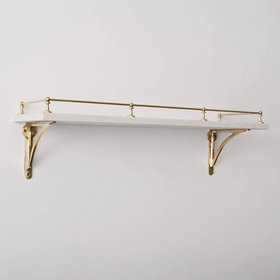 Victorian Gallery Shelf Rail | Polished Brass