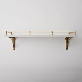 Victorian Gallery Shelf Rail | Satin Brass