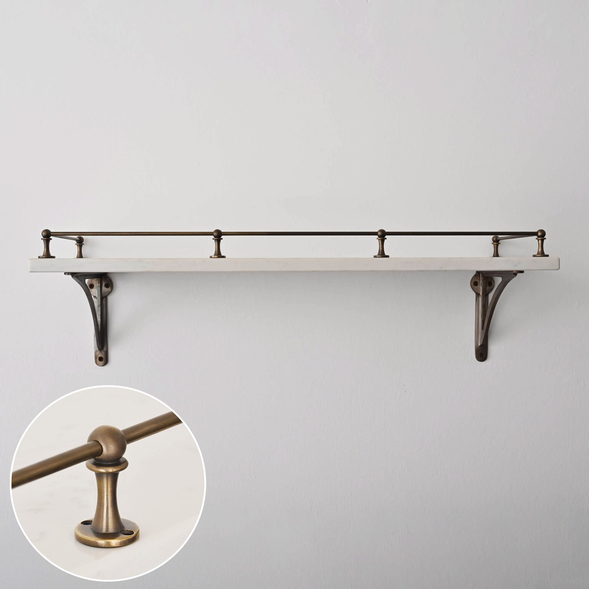 Aged Brass Classic Gallery Rail