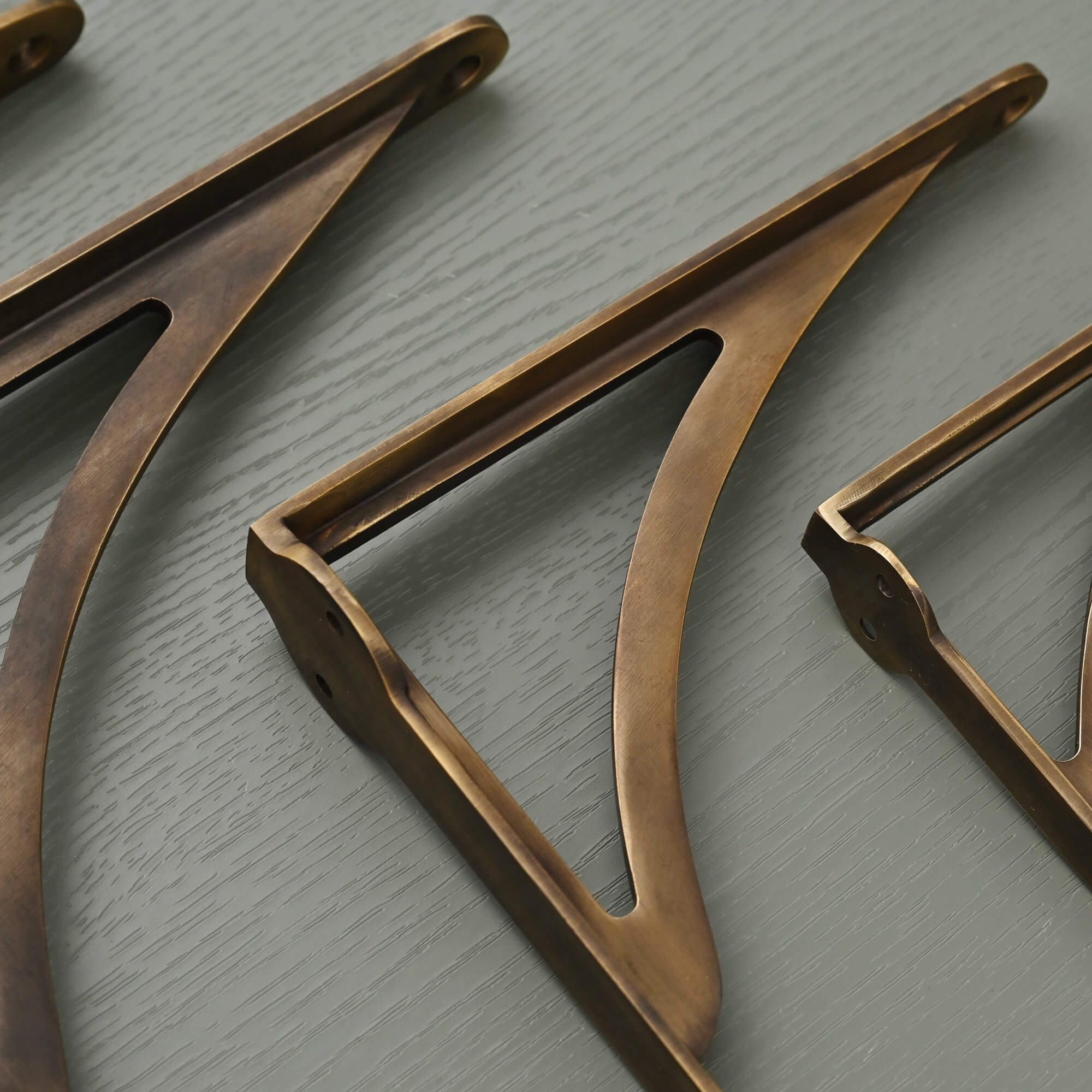 Ironbridge Aged Brass Shelf Brackets 4 567810 Brass Shelf Brackets Yester Home 2