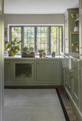 Alternative Flooring, Anywhere Herringbone Ice Bespoke Rug With A Cotton Jet Border From £215