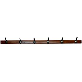 Vintage Coat Rack With Six Numbered Iron Coat Hooks
