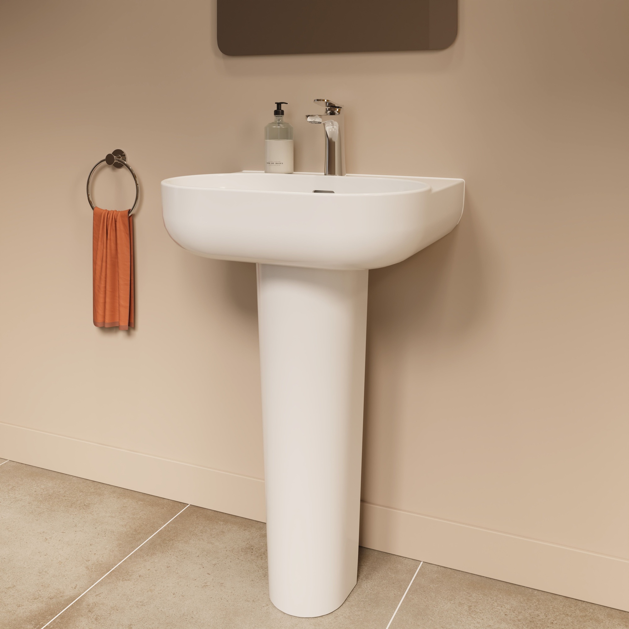Lavabo céramique blanc brillant CALICIA - 55x45x17,5 cm - Cooke and Lewis