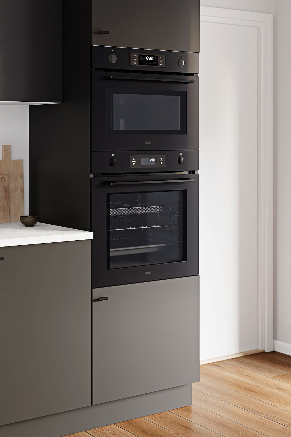 Four pyrolyse verre noir 70L - 59,5 x 59,5 x 55,5 cm - Cooke and Lewis