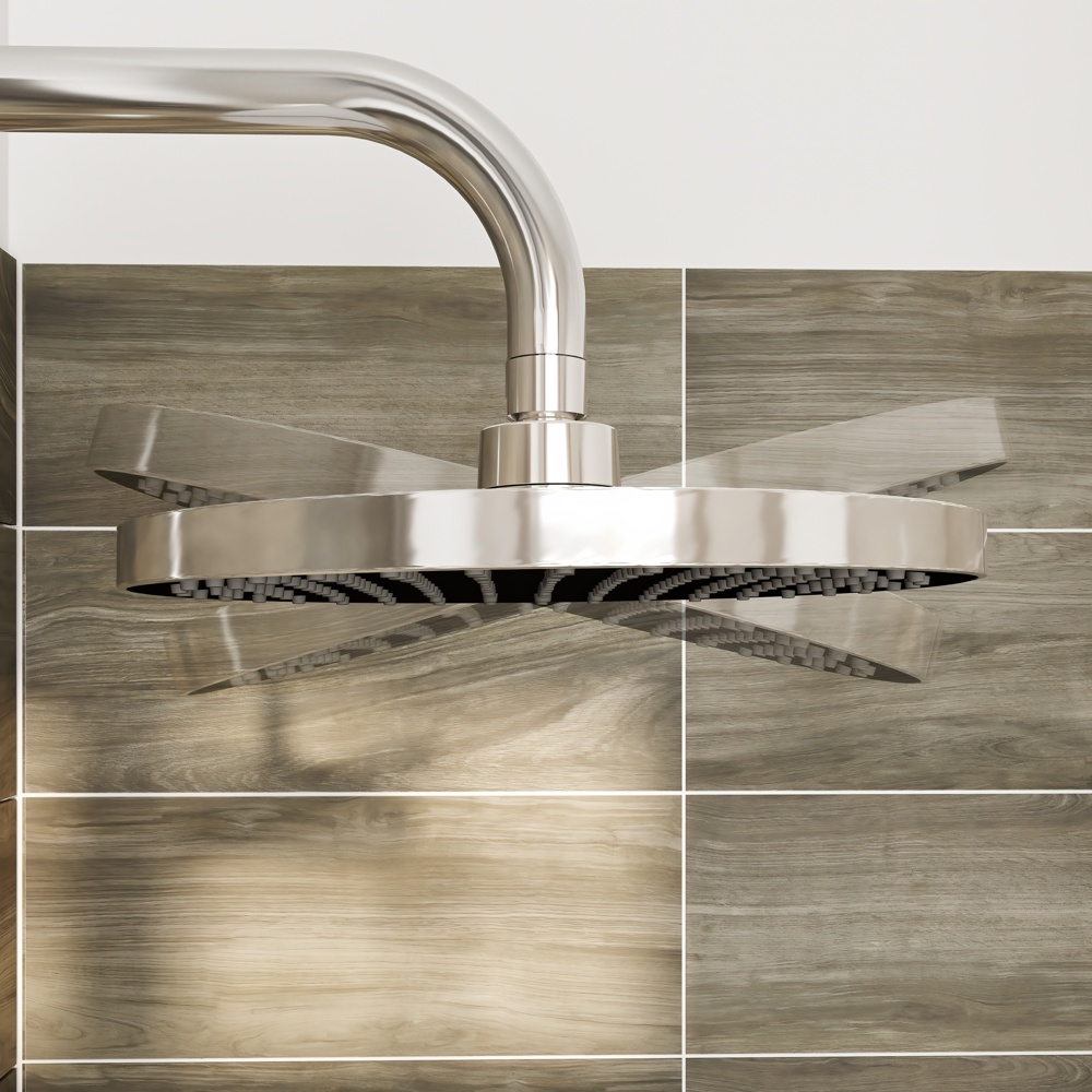 Colonne de douche mécanique chrome ODALIA - Dim. H. 117, l. 28,6, P. 33,5 cm - Cooke and Lewis