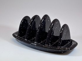 Toast Rack with Speckled Black Glaze