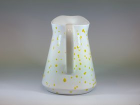 Milk Jug White with Yellow Spots