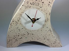 Ceramic Mantel Clock - Honey Speckle Glaze