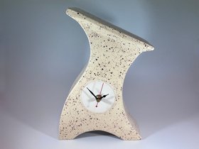 Ceramic Mantel Clock - Honey Speckle Glaze