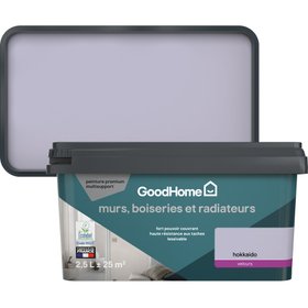 Peinture intérieure velours violet Hokkaidō GoodHome pour murs, boiseries et radiateurs 2.5L