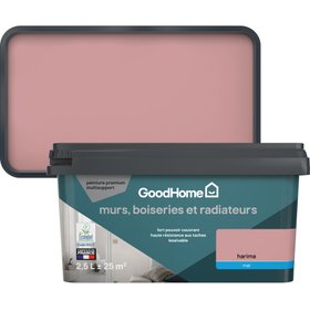 Peinture intérieure Mat rose Harima GoodHome pour murs, boiseries et radiateurs 2.5L