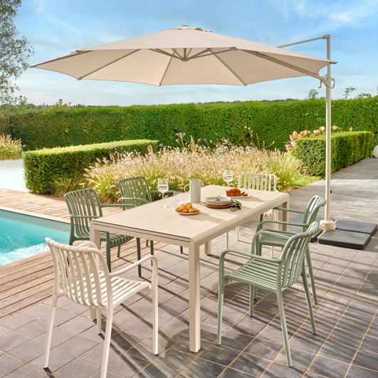 Chaise de jardin en plastique vert d'eau GoodHome Timbo