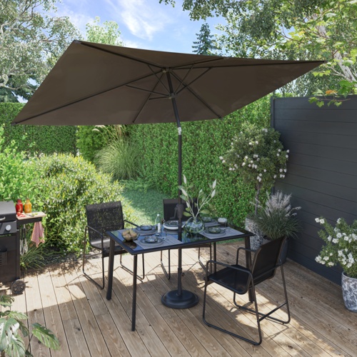 Parasol gris foncé GoodHome Kasane