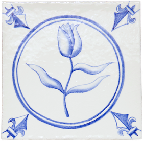 MT - Tulip in Circle - The White Hart collection