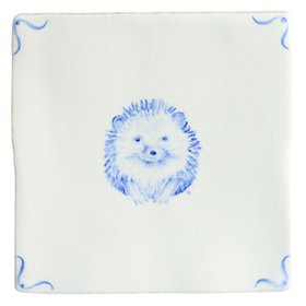 MT - English Garden Delft - Hedgehog Delft Tile