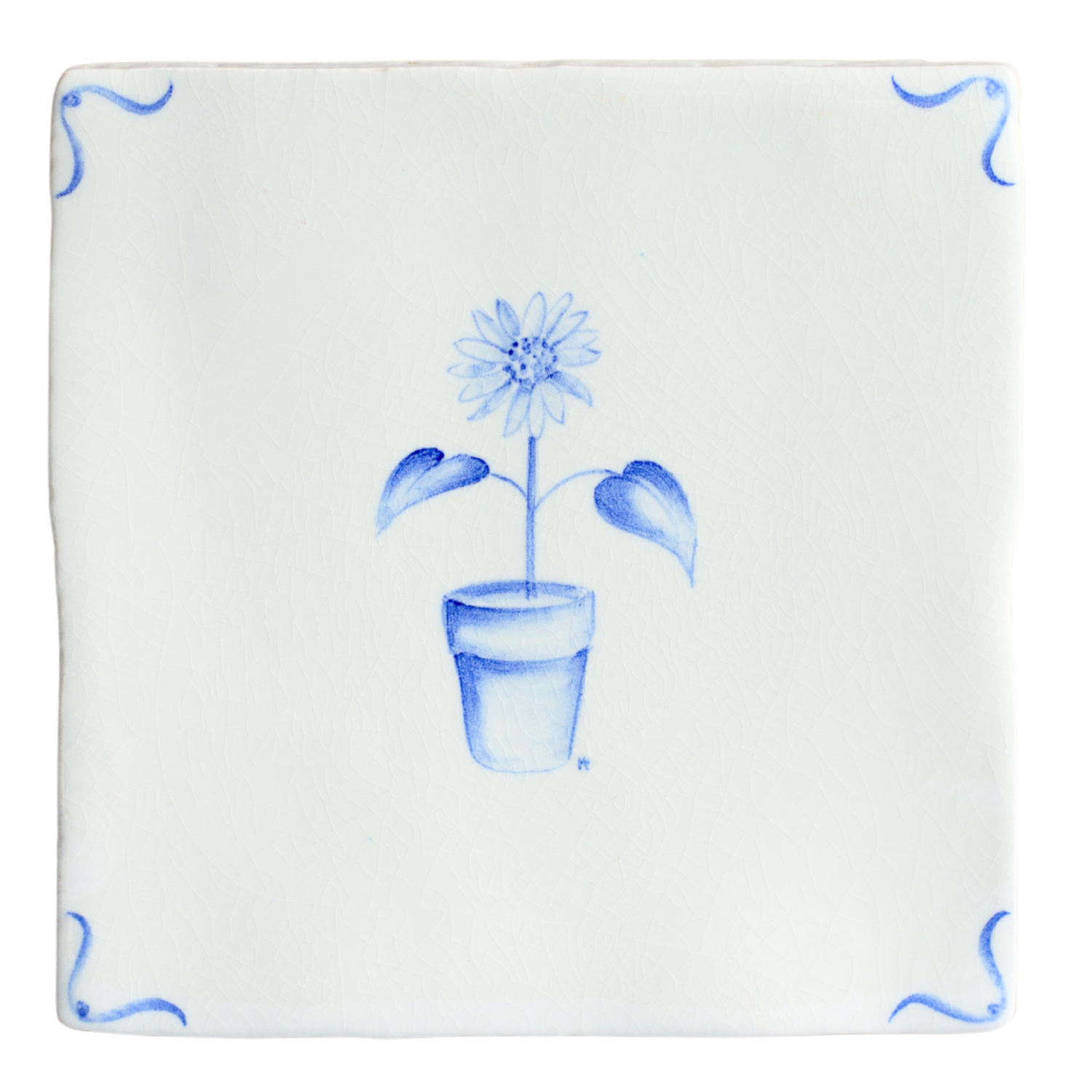 MT English Garden Delft - Sunflower Delft Tile