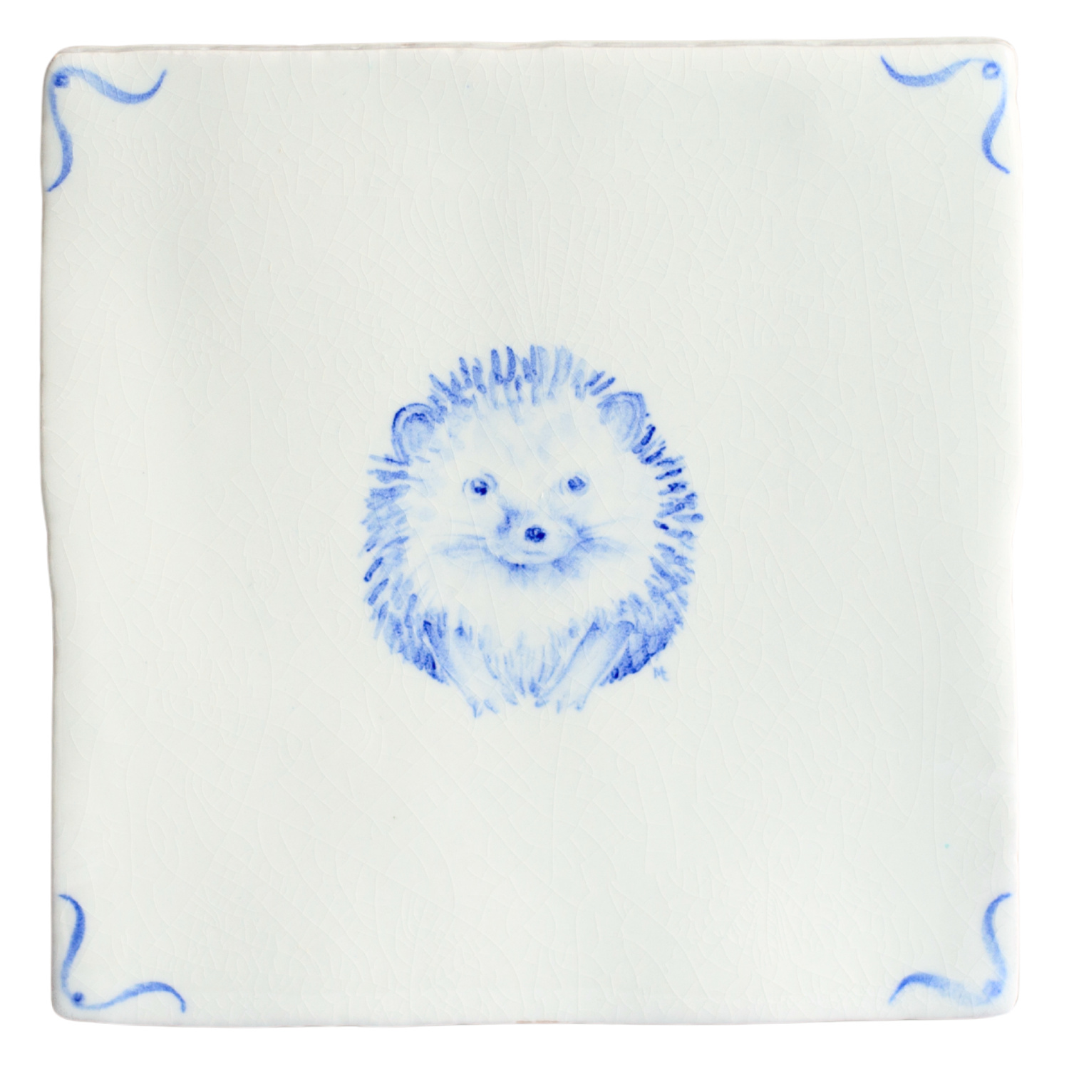 MT - English Garden Delft - Hedgehog Delft Tile