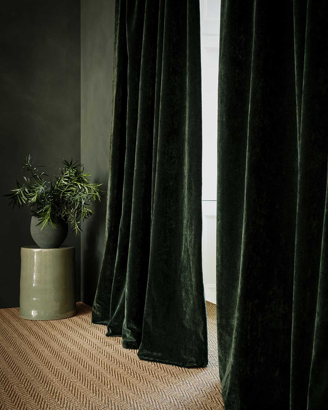 Cosmos Velvet Bottle Curtains