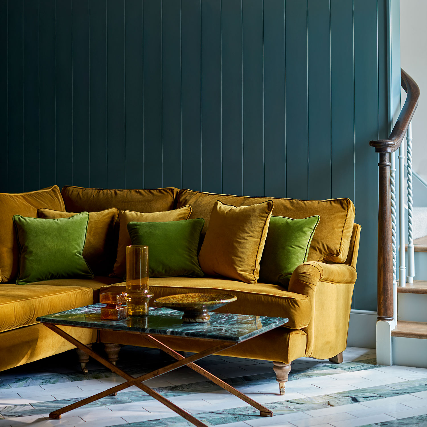 LINWOOD OMEGA IV OREGANO PICKLE SOFA 311 HERO